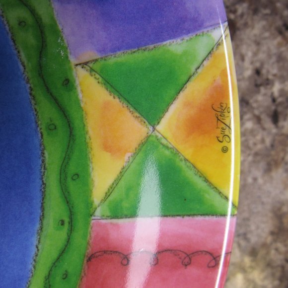 PRECIDIO MELAMINE 11 INCH DINNER PLATES. MULTICOLOURED. - Picture 4 of 4